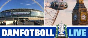 se damfotboll på Wembley
